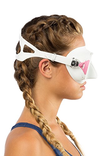 Máscara de Mergulho Silicone Calibro Cressi - Branco/rosa