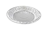 KitchenDance 8' Heavyweight Disposable Aluminum Foil Pie Pans - Durable & Reliable Foil Tin Plates for Baking, Serving & Storing - Microwave & Freezer Safe Heavy Duty Aluminum Round Pie Tin - KD-841