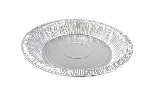 KitchenDance 8" Heavyweight Disposable Aluminum Foil Pie Pans - Durable & Reliable Foil Tin Plates for Baking, Serving & Storing - Microwave & Freezer Safe Heavy Duty Aluminum Round Pie Tin - KD-841