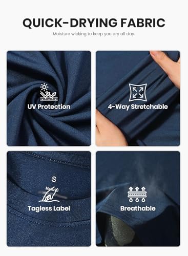 Star Vibe Women's Quick-Dry Short Sleeve Workout T-Shirt UPF 50+ Sun Protection Athletic Top for Yoga Gym Running 4 Pack3