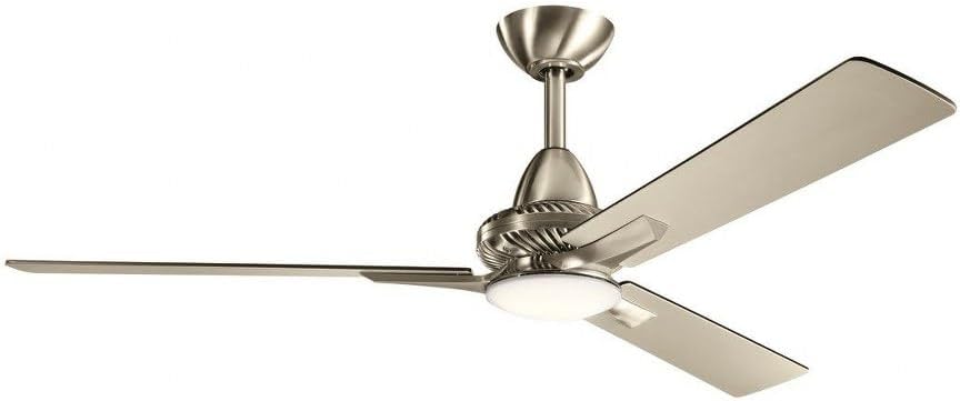 300031BSS Kosmus 52'' Ceiling Fan with LED Lights & Remote Control, Brushed Stainless Steel