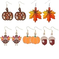 5 Pairs - Mixed Materials/Fall Theme