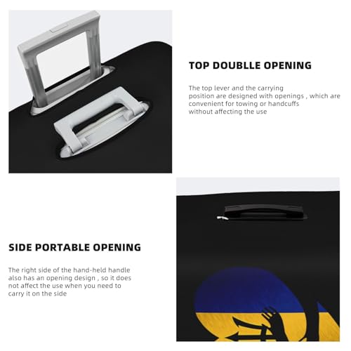 Travel Luggage Cover Barbados Barbadians Flag Heart Fashion Washable Baggage Suitcase Protector Fit For Luggage Small4