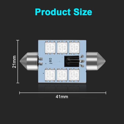 Bombillas LED Multicolor 578 RGB 42mm Pack 4 miniatura 5