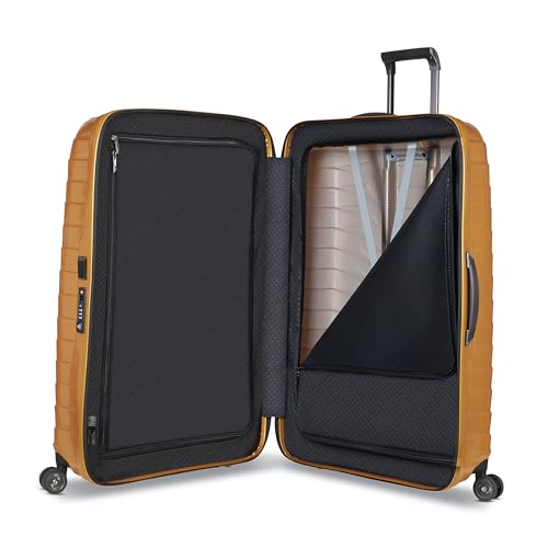 Image of Samsonite Proxis Medium Hardside Luggage with Dual Spinner Wheels - Innovative Roxkin Lightweight Shell With Ultimate Durability- Includes TSA Lock, Ergonomic Telescoping Handle - Honey Gold