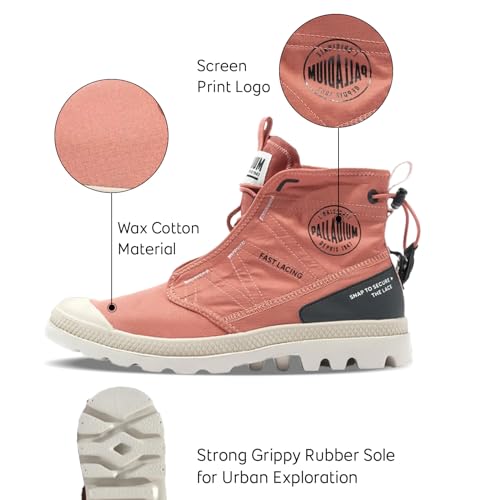 Image of Palladium Unisex Pampa Travel Lite RS Ankle Boots | Lightweight Travel Lite Tech | Durable, Breathable Urban Streetwear Footwear for Outdoor, Travel
