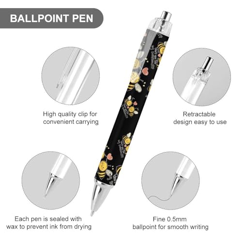 Stylo à bille rétractable noir pour optimiser vos notes de bureau et de cours