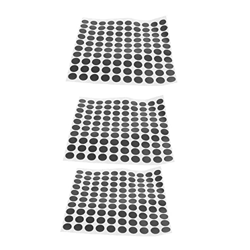 Gogogmee 3sheets Pool Table Stickers of Black Spots Self-Adhesive Dots for Billiard Tables Woven Cloth Minimal Interference Snooker Accessories