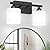 Black Bathroom Lights Over Mirror, Anti-rust Vanity Light Fixture for Bathroom, Modern 2-Light Wall Sconce Light for Living Room, Standard E26 Base, Milky White Glass Shades, Bulbs Not Included