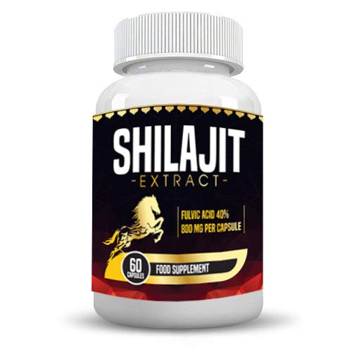 Shilajit Organic 60 Extract Vegan Capsules 1600 mg Highest Strength Premium Quality Capsules one Month Supply - 100% Natural and Organic (60 Capsules)