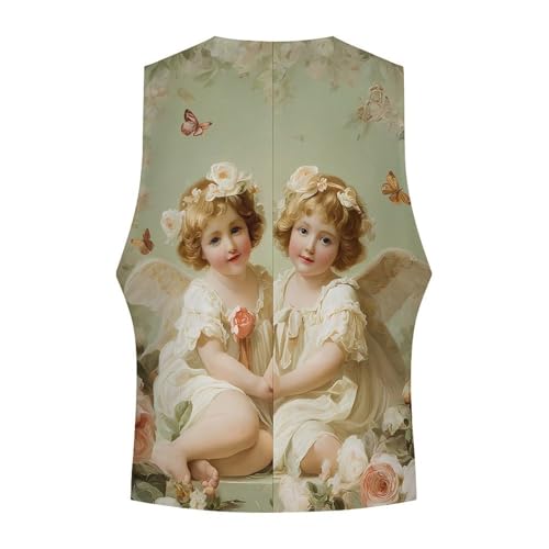 Angels-Floral Men's Suit Vest Slim Fit Business Dress Party Pattern Waistcoat Vest Top4