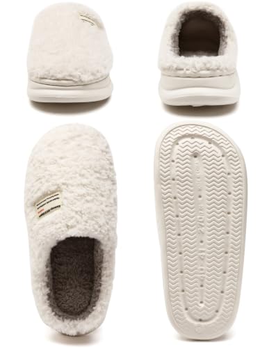 Image of Slippers for Women Men, Memory Foam Slippers for Women, Soft Thick Fuzzy Bedroom House Shoes Indoor Outdoor