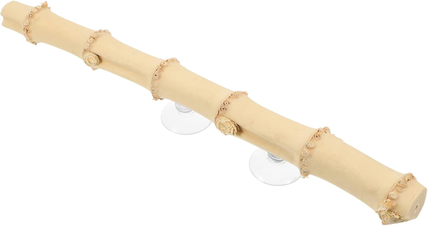 Ipetboom Suction Cup Bamboo Root Terrarium Lizard Toy