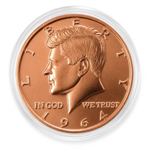 Image of 1964 Kennedy Half Dollar Replica 1 oz Pure .999 Copper Round Collectible Coin in Capsule
