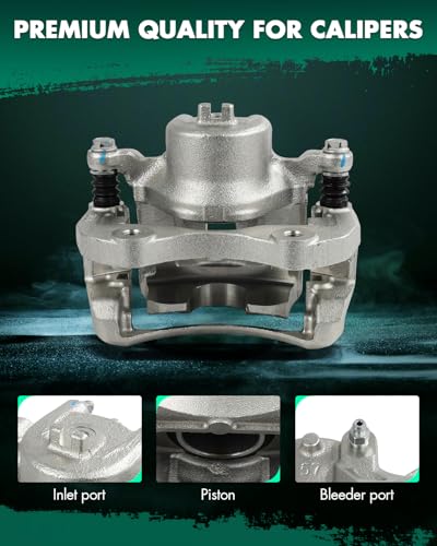 Image of SCITOO Front Driver Side Disc Brake Caliper 19B3306A Compatible For Nissan For Cube 2009-2014,For Nissan For Tiida 2012-2016,For Nissan For Versa 2007-2012,With Bracket 1PC