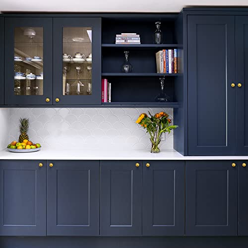 Image of Ravinte 10 Pack 1-1 /4 Inch Kitchen Cabinet Knobs Brushed Brass Zinc Pulls Door Handles for Dresser Drawers