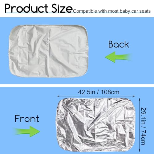 Image of Baby Car Seat Sun Shade Cover,Toddler Car Seat Cooler Car Seat Heat Protector with Draw String,Block Sunlight UV Ray Keeps Baby Seat at A Cool Temperature,Baby Travel Accessories 42.5 inch x 29 inch