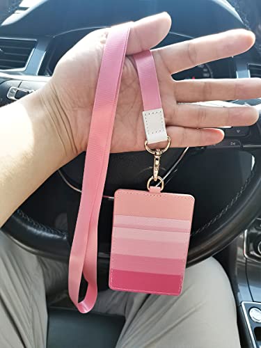 Porta badge, porta badge verticale, in pelle, con