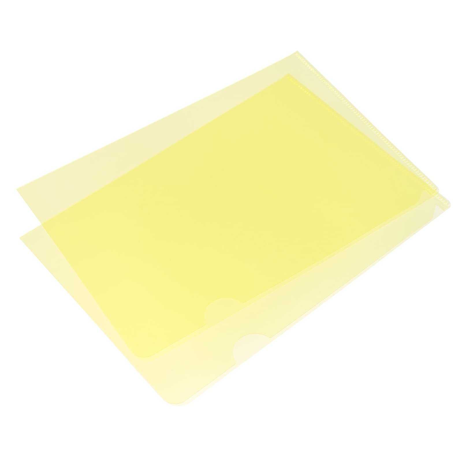 YOKIVE 24 Pack L Type Folder, A5 Size Clear Project Pockets Plastic Sleeves Document Folders Jackets Sheet Protectors