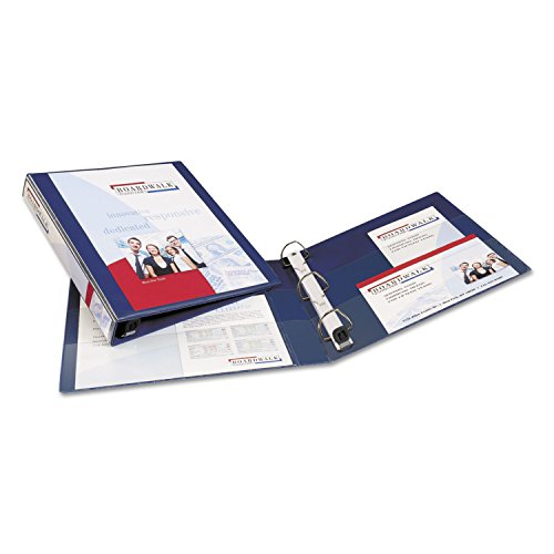 Avery 79809 Ezd Nonstick View Binder, 1-Inch Capacity, 8-1/2-Inch X11-Inch, Navy #TOP3
