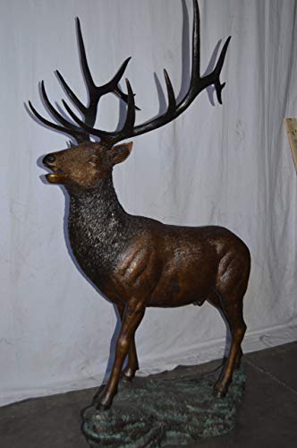 Estatua de Alce de Bronce a Tamaño Natural para Jardín miniatura 4
