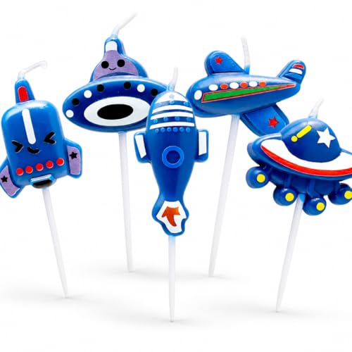 Image of Wanna Party Space Theme Birthday Decoration-Space Theme Candles Set for Kids Birthday Celebration & Cake- Cup Cake Decoration