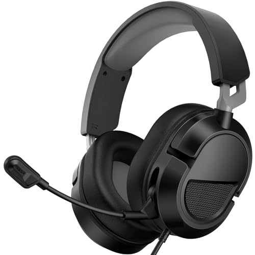 syndesmos Gaming Headset für PS5, PS4, Gaming Kopfhörer mit Mikrofon, Headset mit Stereo Surround Sound, 3,5mm Kabel, Over-Ear-Kopfhörer mit Noise-Cancelling, PS5 Headset für...