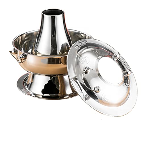 Olla antigua de cobre para hot pot 28cm plateada