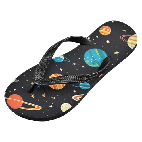 Space Planets Beach Summer Casual Flip Flop Sandals Non-Slip Quick Dry for Women Men 214B2787