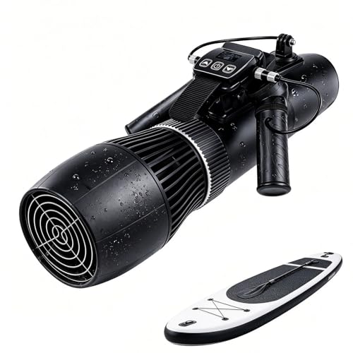 Scooter Subacuático de Doble Control Mejorado – Asistencia de Motor SUP, Control Remoto Cableado y Inalámbrico, Mango de Buceo, Profundidad 30M para Snorkel, Kayak y Aguas Tranquilas 700W