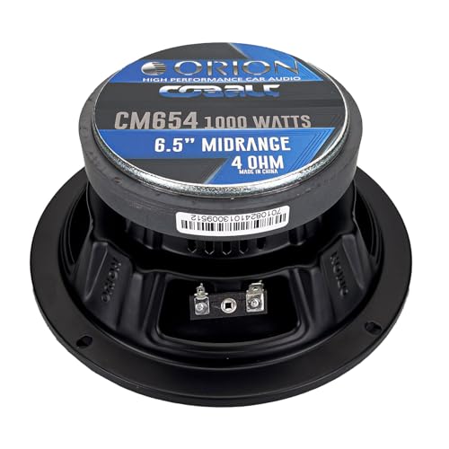 Image of ORION Cobalt CM654 High Efficiency 6.5 inch Mid-Range Bullet Loudspeakers, 1000W Max Power, 250W RMS, 4 Ohm, 1.5 inch Voice Coil - Pro Car Audio Stereo, Midrange Speakers (Pair) (Pack of 2)