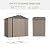 Devoko 6 x 4 FT Storage Sheds with Floor Frame, Waterproof Garden Tool Shed with Lockable Door, Outdoor Metal Utility Shed for Backyard Patio Lawn, Brown