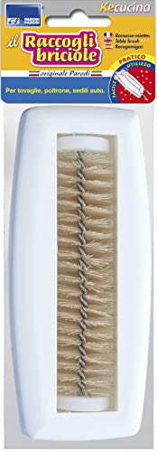 Parodi&Parodi 418 Planche à ramasser en quelques étapes pour nappes, fauteuils et sièges de voiture, brosse pour ramasser les miettes, dimensions : 21 x 10 x 15 cm, article 100% italien, plastique