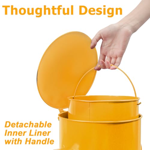 Image of Fire Hydrant Trash Can, Pedal Trash Can Creative Garbage Can with Inner Bucket Wrought Iron Fire Hydrant Garbage Can Indoor Outdoor Waste Bins for Garden Dog Poop
