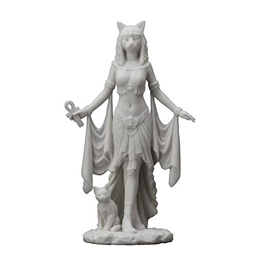 Estatua Resina Blanca Bastet 10 Pulgadas Veronese
