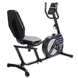 Stamina Recumbent Exercise Bike 1346 | Easy-to-Use LCD Monitor | Smooth Magnetic Resistance | User-Friendly Step-Thru Design