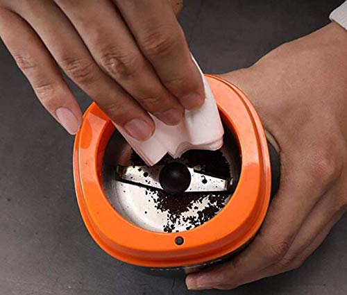 ZOUSHUAIDEDIAN Elektrische Kaffeemühle, Kaffeebohnenschleifer mit Edelstahlklingen, One-Touch-Steuerung Kaffeemühle for… – Bild 4