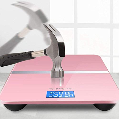 Báscula digital compacta rosa para baño 180kg miniatura 3