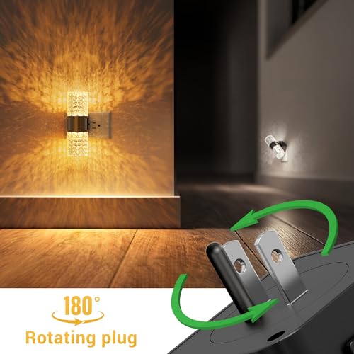 Image of L LOHAS LED Night Light,Modern Night Lights Plug into Wall,2 Pack Amber-3000K-5000K Adjustable Color Temperature Night-Light,Dimmable Nightlights with Dusk to Dawn Sensor for Rooms Bathroom Hallway