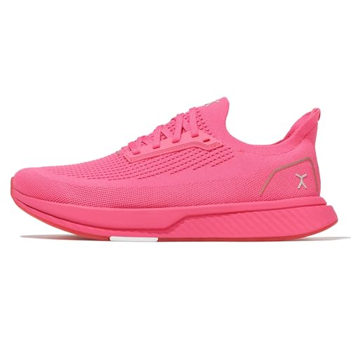 Flux Footwear Men’s and Women’s Adapt Runner Wide Toe-Box Natural Movement Shoes with Breathable Knit Upper & UltraFlex Midsole Lightweight Shoes for Running, Walking & Everyday Wear - Neon Pink by Flux Footwear - Used condition - US$65.33