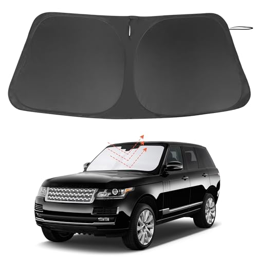 Windshield Sun Shade Custom Fit for 2013-2021 Land Rover Range Rover (Not Fit Range Rover Sport) Accessories Foldable Sunshade Sun Blocker Protect Car from Sun Rays & Heat Damage Keep Car Cooler by LHFLIVE - Used condition - US$16.02