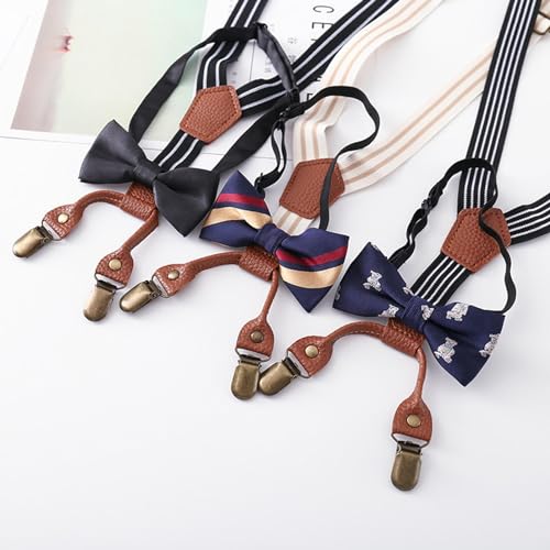 3x Y-Back Suspenders for Kids' Events2