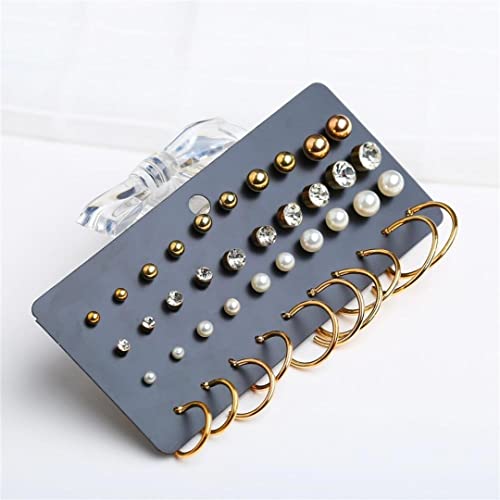 Image of ANNACREATIONS Stylish combo of pearl stud hoop earrings set for Women Girls