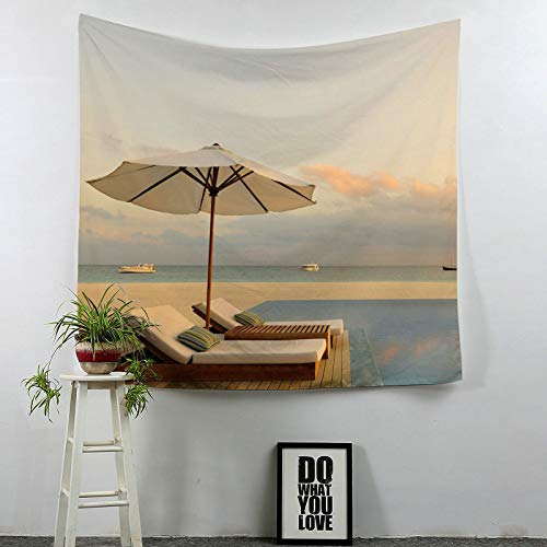 Crea un ambiente relajante con el tapiz de pared KnSam gris de 150 x 130 cm 3
