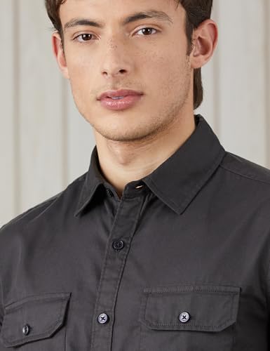 Image of Amazon Brand - Symbol Men Cotton Casual Shirt | Twill | Full Sleeve | Regular Fit (Available in Plus Sizes)