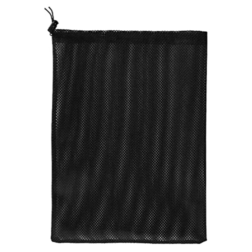 Happyyami Pond Pump Mesh Bag Polyester Drawstring Filter Bag for Pump Barrier 45x45cm Black Protects Pump from Debris and Fish Injury