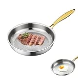 TREWQ Titanium gehämmerte Pfanne Pro, verdickter mehrschichtiger Kochtopf, 2026 neue multifunktionale, extrem strapazierfähige, kratzfeste Antihaftbeschichtung, gleichmäßige Erwärmung 11.02in