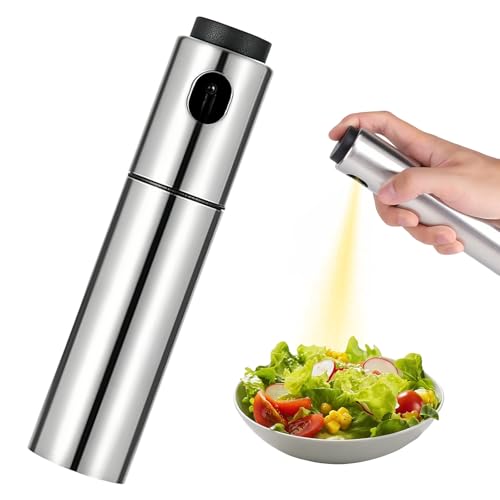 HASLED Pulvérisateur à Huile en Acier Inoxydable - vaporisateur Huile 100ml pour Cuisine, Spray D'olive, Pulverisateur Huile Cuisine,Cuisson et Pâtisserie -...