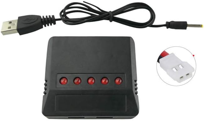Accessory 5PCS 3.7V 1200mAh Battery with 5-in-1 Charger for SYMA X5SW X5SC X5SC-1 Remote Control Drone