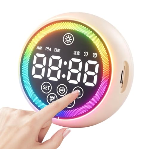 Reloj despertador pantalla LED portátil para no quedarse sin batería en el baño o cabecera